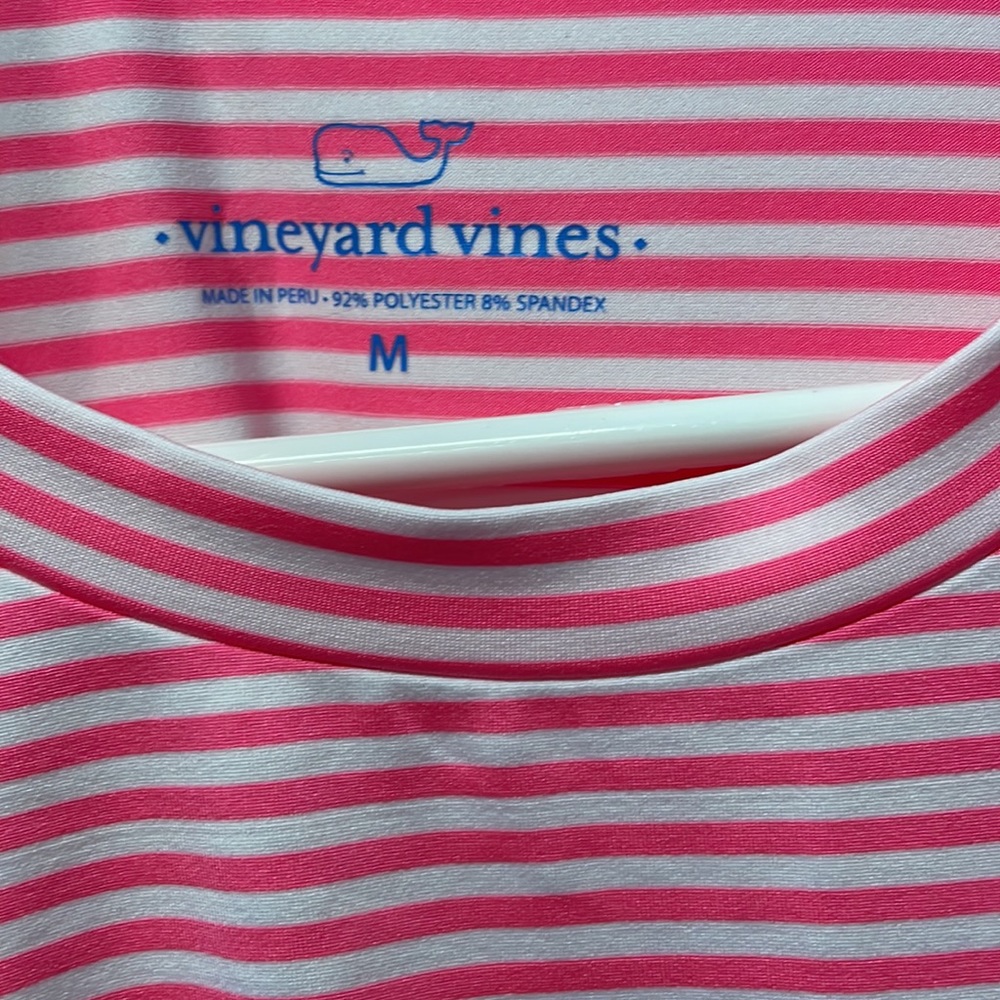 Vineyard Vines Pink & White Striped Twist-Front Mini Dress - Picture 2 of 4